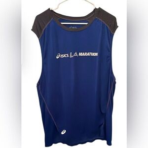 ASICS LA Marathon tank top Size XL Running Blue